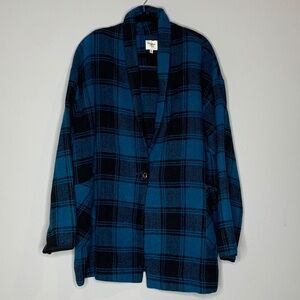 Hayden XL Blue and Black Plaid